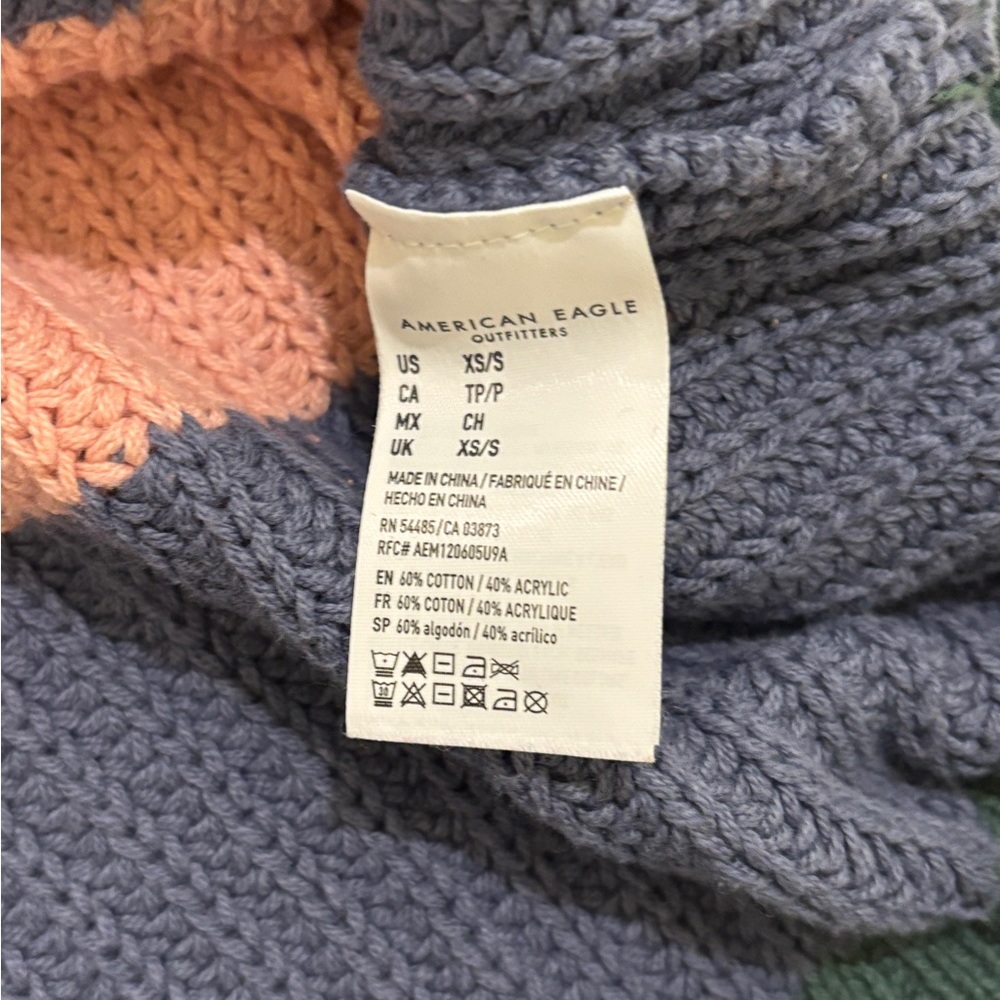 American Eagle Outfitters Multicolor Turtleneck Sweater XS/S - Picture 5 of 5